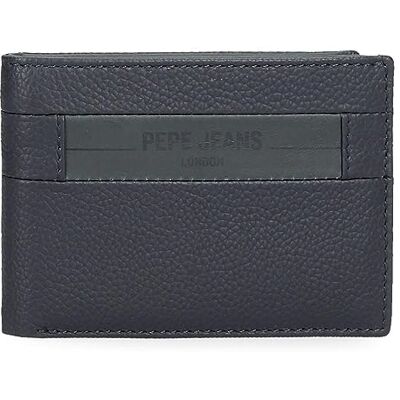 Pepe Jeans Checkbox Cartera Horizontal con Monedero Azul 11x8x1 cms Piel Pepe Jeans Checkbox Cartera Horizontal con Monedero Azul 11x8x1 cms Piel