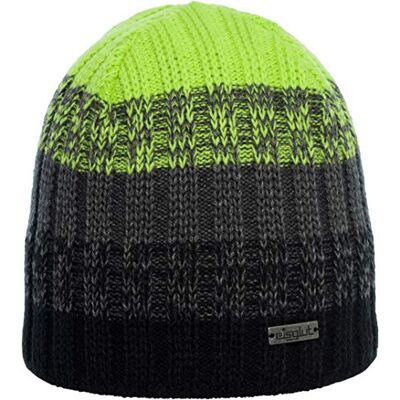 Eisglut Reno Gorro, Mujer, Negro/Verde Lima, M (57-58 cm) Eisglut Reno Gorro, Mujer, Negro/Verde Lima, M (57-58 cm)