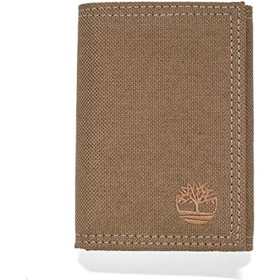 Timberland Cartera de nailon triple para hombre beige talla única Timberland Cartera de nailon triple para hombre beige talla única