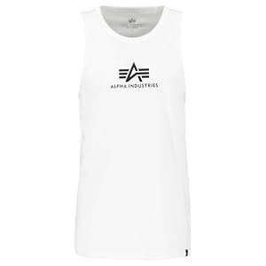 Alpha Basic Tank Camiseta, White, M para Hombre Alpha Basic Tank Camiseta, White, M para Hombre