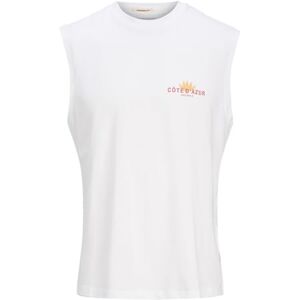 JACK & JONES Jorcanggu Back Graphic tee SL Crew Neck, Blanco Brillante, XL JACK & JONES Jorcanggu Back Graphic tee SL Crew Neck, Blanco Brillante, XL