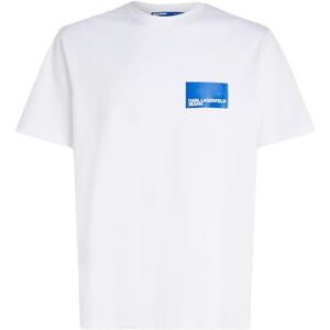 KARL LAGERFELD JEANS , Camiseta De Manga Corta Con Logo En Cuadro Para Hombre, Ajuste Regular, Blanco, L KARL LAGERFELD JEANS , Camiseta De Manga Corta Con Logo En Cuadro Para Hombre, Ajuste Regular, Blanco, L