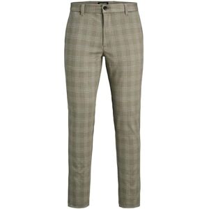 JACK & JONES Jpstmarco Jjcooper Estructura Chino Sn Pantalón, Abbey Stone/Detalle: A Cuadros, 36W x 32L para Hombre JACK & JONES Jpstmarco Jjcooper Estructura Chino Sn Pantalón, Abbey Stone/Detalle: A Cuadros, 36W x 32L para Hombre