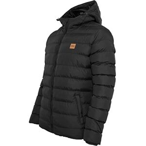 Urban Classics Chaqueta de invierno con capucha para hombre, cálida y acolchada, cortaviento de material sintético, plumón apto para entretiempo Urban Classics Chaqueta de invierno con capucha para hombre, cálida y acolchada, cortaviento de material sintético, plumón apto para entretiempo