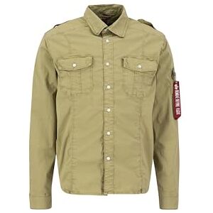 Alpha Basic Shirt Slim Color 01-Sage-Green para Hombre Talla M Alpha Basic Shirt Slim Color 01-Sage-Green para Hombre Talla M