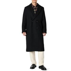 Amazon Essentials (La elección de Demi) Gabán Largo de Mezcla de Lana con Doble Botonadura y Corte Holgado Hombre, Negro, XS Amazon Essentials (La elección de Demi) Gabán Largo de Mezcla de Lana con Doble Botonadura y Corte Holgado Hombre, Negro, XS