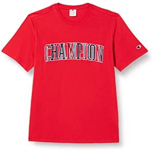 Champion Rochester 1919 Bookstore Crewneck S-s Camiseta, Rojo (Red), XS, Hombre