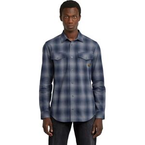 G-STAR Camisa Marine Slim para Hombre, Multicolor (Rank Blue Vanderbilt Check ), M G-STAR Camisa Marine Slim para Hombre, Multicolor (Rank Blue Vanderbilt Check ), M