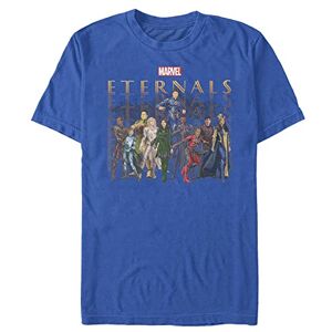 Marvel Camiseta de Manga Corta Unisex The Eternals Group Repeating Organic, Azul Claro, M Marvel Camiseta de Manga Corta Unisex The Eternals Group Repeating Organic, Azul Claro, M