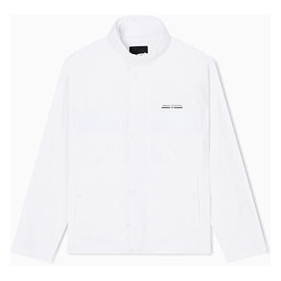 Giorgio Armani Nylon Short Sport Coat Parka, Blanco Crudo, XS Hombres Giorgio Armani Nylon Short Sport Coat Parka, Blanco Crudo, XS Hombres