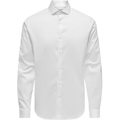Only & Sons Onsjordan Life Slim Twill LS Camiseta Camisa de Manga Larga, Blanco, L para Hombre Only & Sons Onsjordan Life Slim Twill LS Camiseta Camisa de Manga Larga, Blanco, L para Hombre