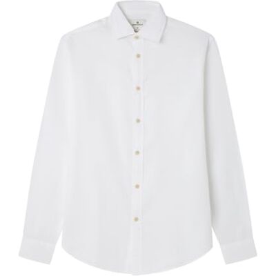 SPRINGFIELD Estructura Camisa Oxford Ligera con Bordado De Árbol Y Botones De Nácar, Blanco, M SPRINGFIELD Estructura Camisa Oxford Ligera con Bordado De Árbol Y Botones De Nácar, Blanco, M