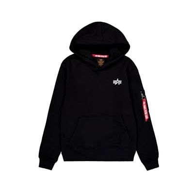 Alpha Signature BP Hoody para Hombre Black M Alpha Signature BP Hoody para Hombre Black M