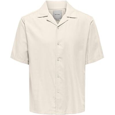 Only & Sons Shirt Onsdilem Reg 0300 SS Resort-Camiseta, Egret, XXL Hombres Only & Sons Shirt Onsdilem Reg 0300 SS Resort-Camiseta, Egret, XXL Hombres
