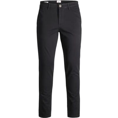 JACK & JONES Jpstmarco Jjbowie Sa Black Noos, Pantalones Hombre, Negro (Black), 33W / 34L JACK & JONES Jpstmarco Jjbowie Sa Black Noos, Pantalones Hombre, Negro (Black), 33W / 34L