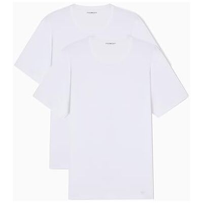 Giorgio Armani 2-Pack Crew Neck T-Shirt Camiseta, Blanco/Blanco, M para Hombre Giorgio Armani 2-Pack Crew Neck T-Shirt Camiseta, Blanco/Blanco, M para Hombre