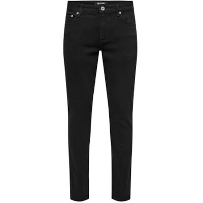 Only & Sons Onsloom Slim 4377 EY Box Jeans, Black Denim, 33W / 32L Only & Sons Onsloom Slim 4377 EY Box Jeans, Black Denim, 33W / 32L