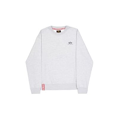 Alpha Basic Small Logo Sudadera para Hombre Pastel Grey Melange M Alpha Basic Small Logo Sudadera para Hombre Pastel Grey Melange M