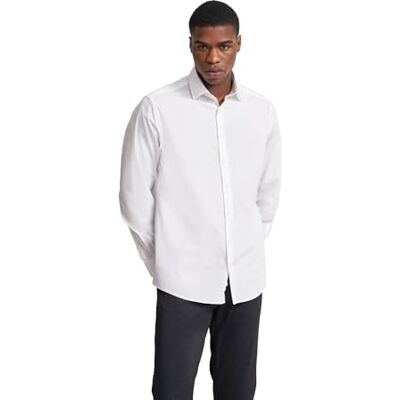bugatti Camisa Informal de Manga 1:1, blanco-10, S para Hombre bugatti Camisa Informal de Manga 1:1, blanco-10, S para Hombre