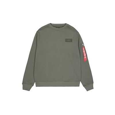 Alpha Back Print Crewneck Sudadera para Hombre Dark Olive S Alpha Back Print Crewneck Sudadera para Hombre Dark Olive S