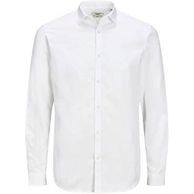 JACK & JONES Plus Size Camisa Formal Corte Slim Corte slim fit, Manga larga, Formal, Proceso suave a una temperatura máxima de 30°C JACK & JONES Plus Size Camisa Formal Corte Slim Corte slim fit, Manga larga, Formal, Proceso suave a una temperatura máxima de 30°C