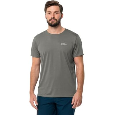 Jack Wolfskin Camiseta de Manga Corta Jwp T M para Hombre, Verde Gecko, L, Verde (Gecko Green), 46 Jack Wolfskin Camiseta de Manga Corta Jwp T M para Hombre, Verde Gecko, L, Verde (Gecko Green), 46