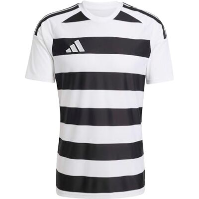 Adidas Hombre Hooped26 Jersey Shirt, White/Black, M Adidas Hombre Hooped26 Jersey Shirt, White/Black, M