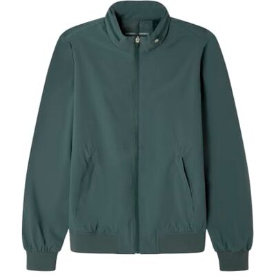 SPRINGFIELD Light Technical Funnel Jacket Breathable and Comfort Strech Whit High Neck with Hoodie Inside Chaqueta Ligera, Verde, S para Hombre SPRINGFIELD Light Technical Funnel Jacket Breathable and Comfort Strech Whit High Neck with Hoodie Inside Chaqueta Ligera, Verde, S para Hombre
