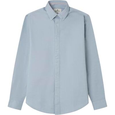 SPRINGFIELD New Structure Shirt with Tree Embroidery Camisa, Azul, L para Hombre SPRINGFIELD New Structure Shirt with Tree Embroidery Camisa, Azul, L para Hombre