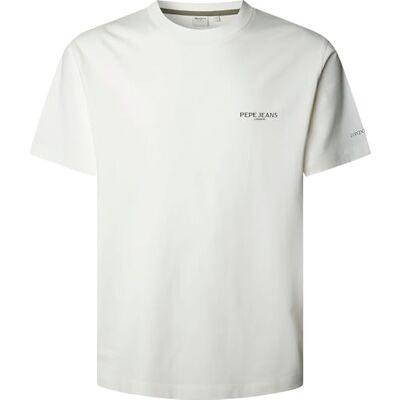 Pepe Jeans Camiseta de Rizo para Hombre, Color Blanco (Blanquecino), Talla M, Blanco (Off White), M Pepe Jeans Camiseta de Rizo para Hombre, Color Blanco (Blanquecino), Talla M, Blanco (Off White), M