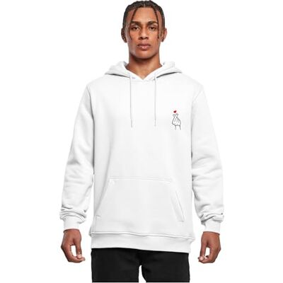 Tee Sudadera con Capucha de los Hombres, 65% Algodón 35% Poliéster, Blanco, XXL Tee Sudadera con Capucha de los Hombres, 65% Algodón 35% Poliéster, Blanco, XXL