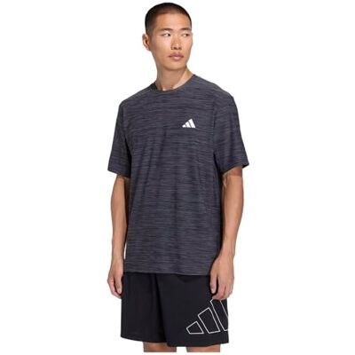 Adidas Hombre Workout Essentials Flex Shirt, Black Melange, L Adidas Hombre Workout Essentials Flex Shirt, Black Melange, L