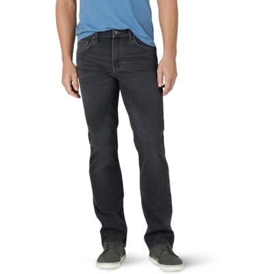 Wrangler Authentics Pantalones Vaqueros Ajustados para Hombre de Pierna Recta, Negro, Gris, 29W x 30L Wrangler Authentics Pantalones Vaqueros Ajustados para Hombre de Pierna Recta, Negro, Gris, 29W x 30L