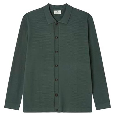 SPRINGFIELD Nueva Camisa De Estructura con Bordado De Árboles, Verde, L SPRINGFIELD Nueva Camisa De Estructura con Bordado De Árboles, Verde, L