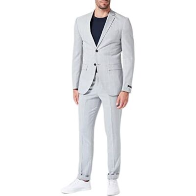 JACK & JONES Jprfranco Traje Sn, Gris Claro/Cuadros: Ajuste súper Delgado, 62 para Hombre JACK & JONES Jprfranco Traje Sn, Gris Claro/Cuadros: Ajuste súper Delgado, 62 para Hombre