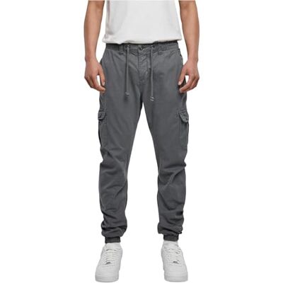 Urban Classics Pantalón jogging Cargo con bolsillos de parche 2 laterales y 2 traseros, ajuste slim fit, color liso, cintura cordón, puños elásticos, color Gris Oscuro, talla S Urban Classics Pantalón jogging Cargo con bolsillos de parche 2 laterales y 2 traseros, ajuste slim fit, color liso, cintura cordón, puños elásticos, color Gris Oscuro, talla S