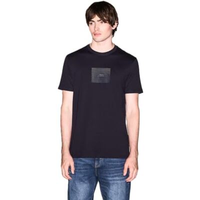 Giorgio Armani Plain 3D Printed Front Logo Camiseta, Azul Oscuro, XXL Hombres Giorgio Armani Plain 3D Printed Front Logo Camiseta, Azul Oscuro, XXL Hombres