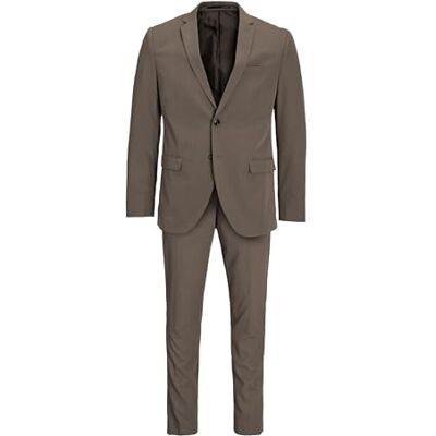 JACK & JONES Single Breasted Blazer and Tailored Trousers JPRFRANCO Super Slim Fit Suit, Morel, 52 JACK & JONES Single Breasted Blazer and Tailored Trousers JPRFRANCO Super Slim Fit Suit, Morel, 52