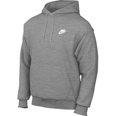 Nike Club Fleece Sudadera con Capucha De Tejido French Terry Y Ajuste Oversize Hombre, Dk Grey Heather/Lt Smoke Grey/White, , L Nike Club Fleece Sudadera con Capucha De Tejido French Terry Y Ajuste Oversize Hombre, Dk Grey Heather/Lt Smoke Grey/White, , L