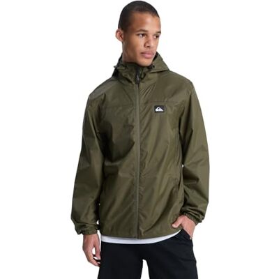 Quiksilver Overcast 3K Tape Chaqueta Impermeable con Capucha Hombre Verde. Quiksilver Overcast 3K Tape Chaqueta Impermeable con Capucha Hombre Verde.
