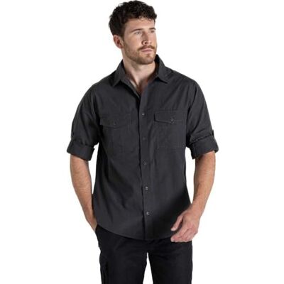 Craghoppers Expert Kiwi Long Sleeved Shirt, Camisa Abotonada Hombre, Carbon Grey, L Craghoppers Expert Kiwi Long Sleeved Shirt, Camisa Abotonada Hombre, Carbon Grey, L