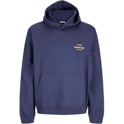 JACK & JONES Sudadera con Capucha Impresión Posterior Corte loose fit, Impresión posterior, Manga larga, Casual, Proceso muy suave a una temperatura máxima de 40°C JACK & JONES Sudadera con Capucha Impresión Posterior Corte loose fit, Impresión posterior, Manga larga, Casual, Proceso muy suave a una temperatura máxima de 40°C