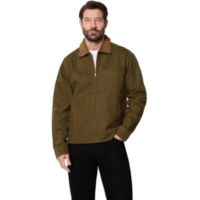 Amazon Essentials Chaqueta de Mezclilla rígida con Cremallera para Hombre, Ajuste Relajado, Color marrón Oscuro, Talla XXL Amazon Essentials Chaqueta de Mezclilla rígida con Cremallera para Hombre, Ajuste Relajado, Color marrón Oscuro, Talla XXL