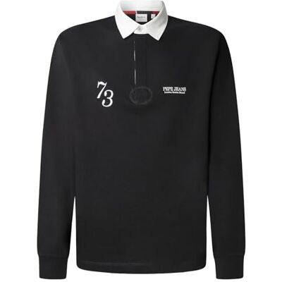 Pepe Jeans Cameron Camisa de Polo, Negro (Black), L para Hombre Pepe Jeans Cameron Camisa de Polo, Negro (Black), L para Hombre