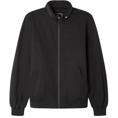 SPRINGFIELD Light Technical Funnel Jacket Breathable and Comfort Strech Whit High Neck with Hoodie Inside Chaqueta Ligera, Negro, M para Hombre SPRINGFIELD Light Technical Funnel Jacket Breathable and Comfort Strech Whit High Neck with Hoodie Inside Chaqueta Ligera, Negro, M para Hombre