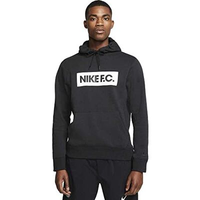 Nike M NK FC ESSNTL FLC Hoodie PO Hooded Long Sleeve Top, Hombre, Black/Black/Black, L Nike M NK FC ESSNTL FLC Hoodie PO Hooded Long Sleeve Top, Hombre, Black/Black/Black, L