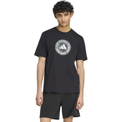 Adidas Hombre Camo Circle Graphic Shirt, Black, S Adidas Hombre Camo Circle Graphic Shirt, Black, S
