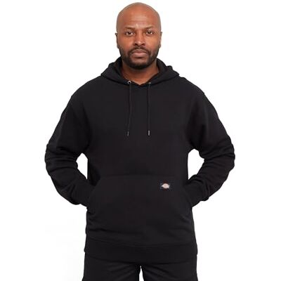 Dickies Hombre, Sudadera en felpa de grosor medio con capucha y sin cierre, corte regular, negro, XXL Dickies Hombre, Sudadera en felpa de grosor medio con capucha y sin cierre, corte regular, negro, XXL