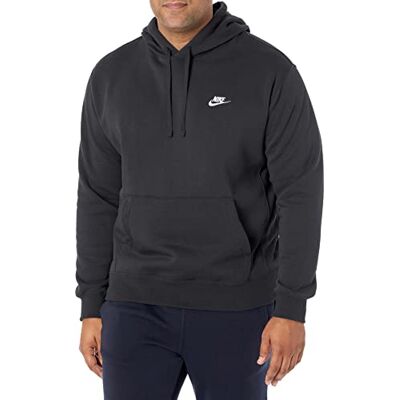 Nike M NSW Club Hoodie Po BB Sweatshirt, Hombre, Black/Black/White, L Nike M NSW Club Hoodie Po BB Sweatshirt, Hombre, Black/Black/White, L
