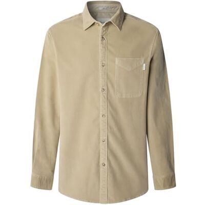 Pepe Jeans Clayton Camisa, Marrón (Beige Piedra), M para Hombre Pepe Jeans Clayton Camisa, Marrón (Beige Piedra), M para Hombre